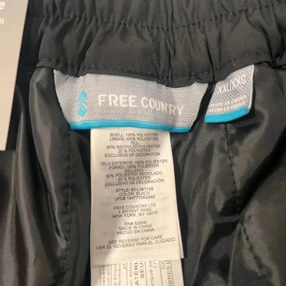 FREE COUNTRY Women's Black Ski Snow Pant Size XXL Insulated - Picture 9 of 14